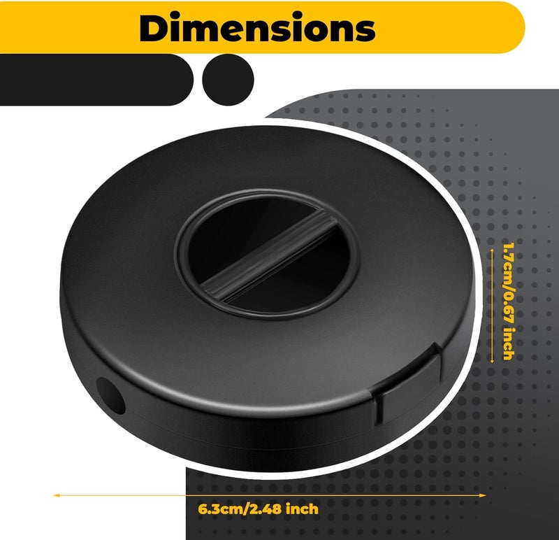 Copkim 9 Pcs Charging Cord Organizer Black Portable Charger Cord Holder Round Storage Cable Winder Retractable Cable Management Flexible USB Reel for Home Office Classroom Wire Charger2.48 * 0.67in - Image 2